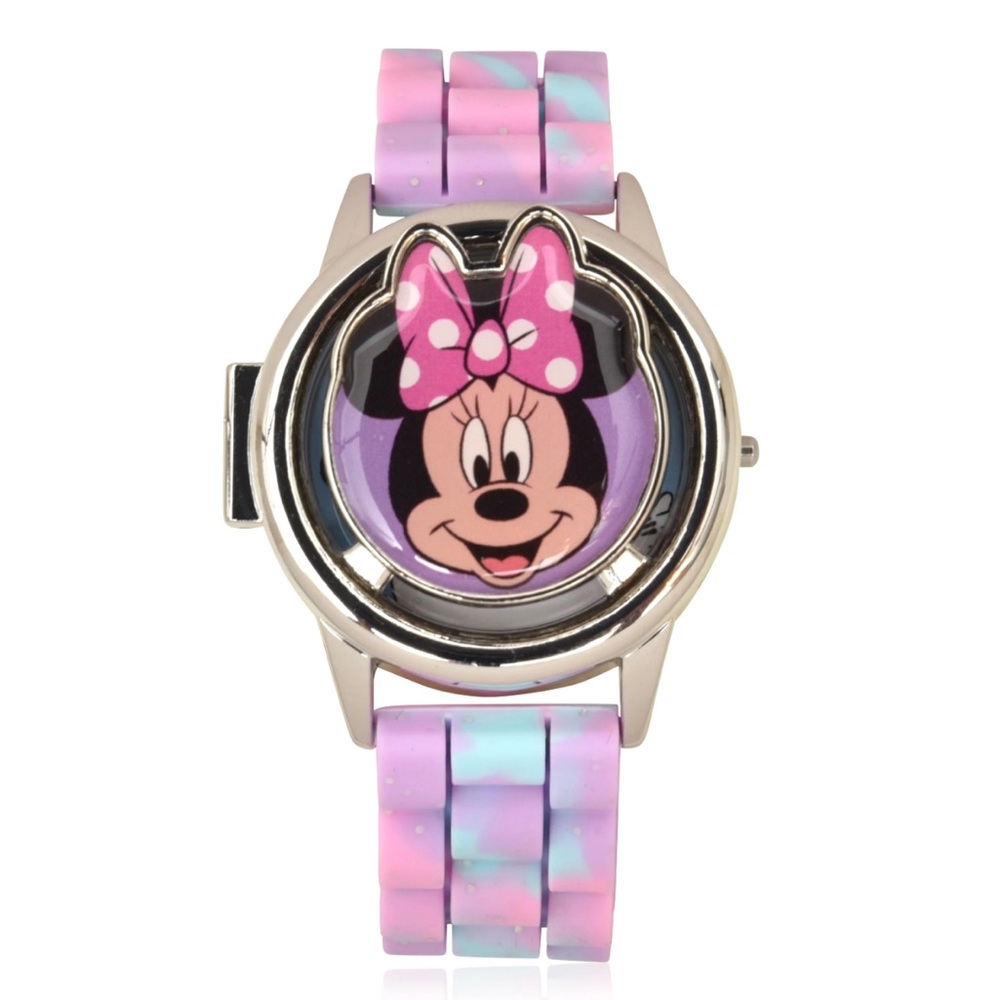 Disney Minnie Mouse Character Digital Wristwatch Spinner Cap